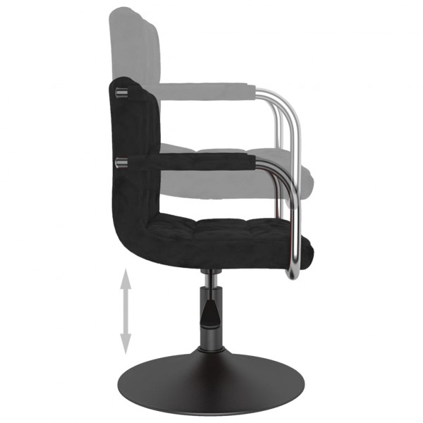 Silla de comedor de terciopelo negro M 4
