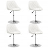 Cadeiras de jantar 4 pcs couro artificial branco 1