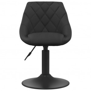 Silla de comedor de terciopelo negro H