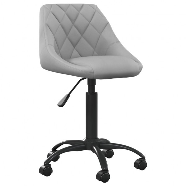 Silla de oficina de terciopelo gris claro D