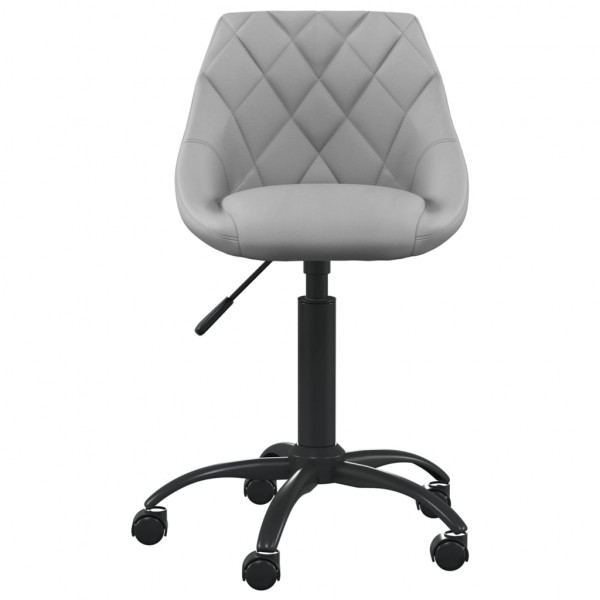 Silla de oficina de terciopelo gris claro M 2