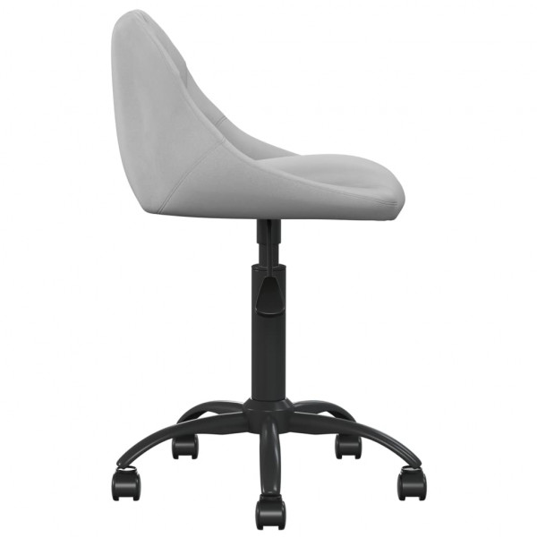 Silla de oficina de terciopelo gris claro M 3