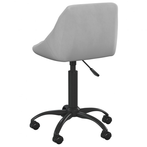 Silla de oficina de terciopelo gris claro M 4