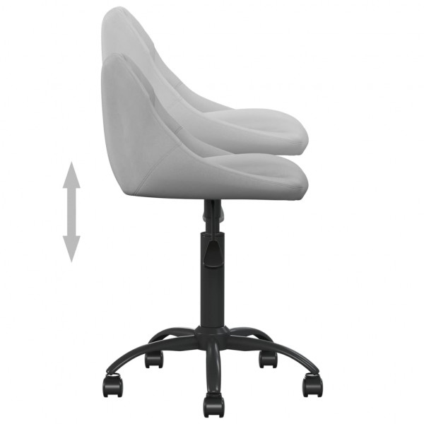Silla de oficina de terciopelo gris claro M 5