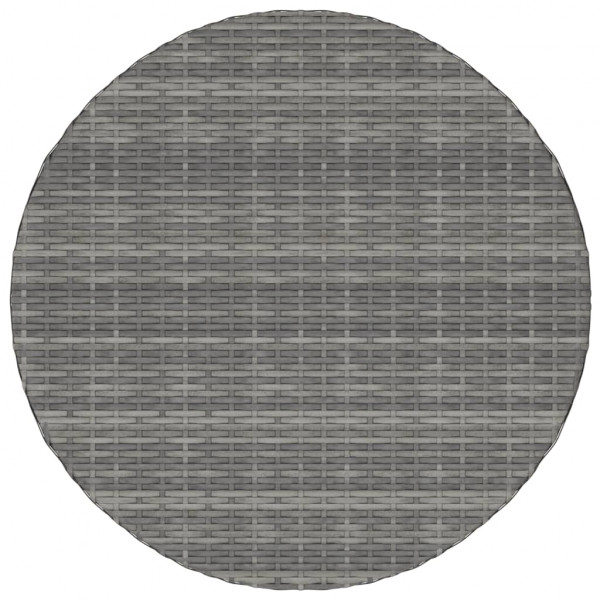 Mesa de jardín ratán sintético gris 70x70x73 cm M 3