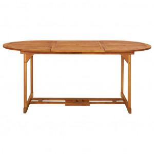 Mesa de comedor jardín 180x90x75 cm madera maciza de acacia H