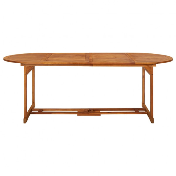 Mesa de comedor jardín 220x90x75 cm madera maciza de acacia M 2