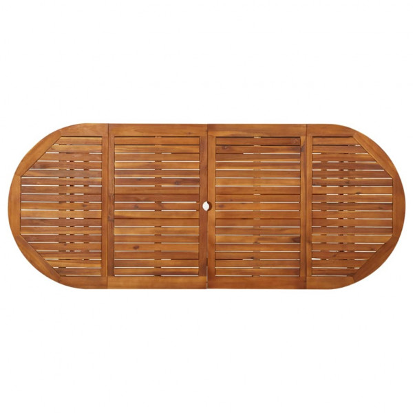 Mesa de comedor jardín 220x90x75 cm madera maciza de acacia M 4