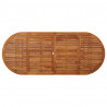 Mesa de comedor jardín 220x90x75 cm madera maciza de acacia 4