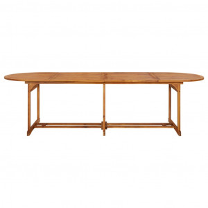 Mesa de comedor jardín 280x90x75 cm madera maciza de acacia H