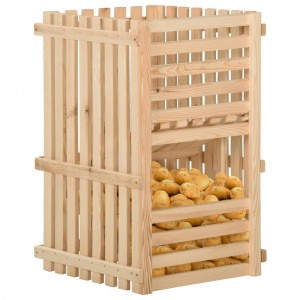 Caja para patatas madera maciza de pino 50x50x80 cm H