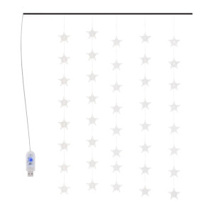 Cortina de luces estrellas 200 LEDs azul 8 funciones H