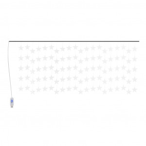 Cortina de luces estrellas 500 LEDs blanco cálido 8 funciones H