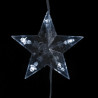 Cortina iluminação c/ estrelas 500 LEDs 8 funções branco frio 5