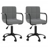 Sillas de comedor giratorias 2 unidades terciopelo gris oscuro 1