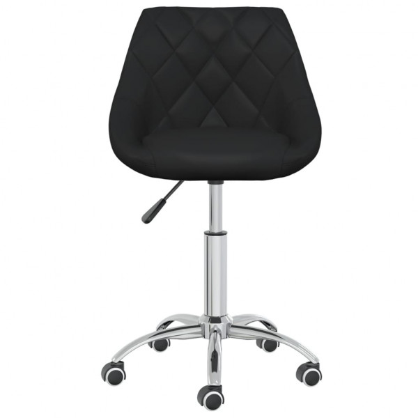 Silla de oficina giratoria de cuero sintético negro M 3