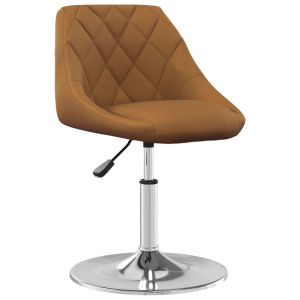 Sillas de comedor giratorias 2 unidades terciopelo marrón M 2