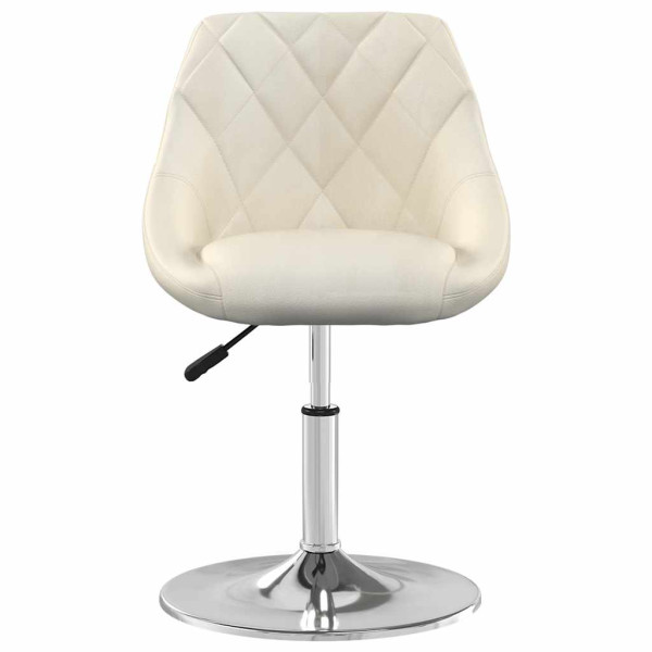 Sillas de comedor giratorias 2 unidades terciopelo crema M 3