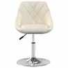 Sillas de comedor giratorias 2 unidades terciopelo crema 3