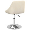 Cadeiras de jantar giratórias 2 pcs veludo cor creme 5