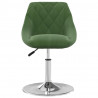 Sillas de comedor giratorias 2 unidades terciopelo verde oscuro 3