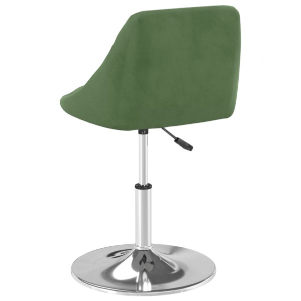 Cadeiras de jantar giratorias 2 pcs veludo verde-escuro M 5