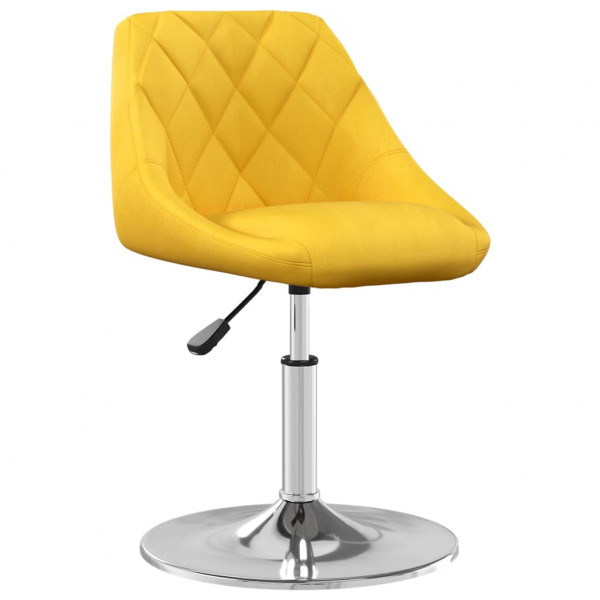 Cadeiras de jantar giratórias 2 pcs veludo amarelo mostarda M 2