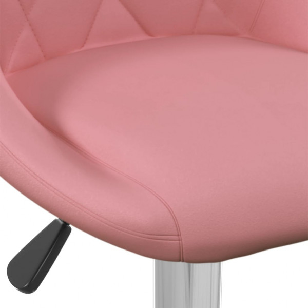 Taburete de cocina de terciopelo rosa M 5
