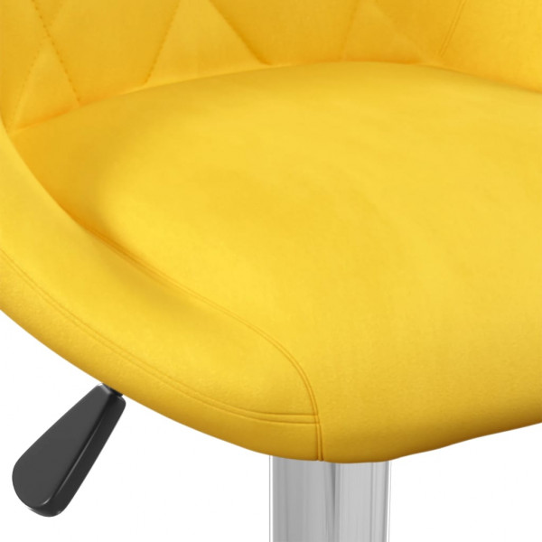 Taburete de bar de terciopelo amarillo mostaza M 5
