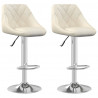 Bancos de bar 2 pcs veludo creme 1