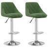 Bancos de bar 2 pcs veludo verde-escuro 1