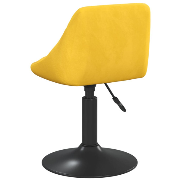 Taburete de cocina de terciopelo amarillo mostaza M 4