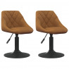 Cadeiras de Jantar Giratórias 2 pcs Veludo Castanho 1