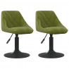 Sillas de comedor giratorias 2 unidades terciopelo verde claro 1