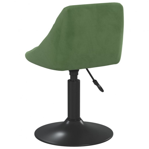 Cadeiras de jantar giratorias 2 pcs veludo verde-escuro M 5