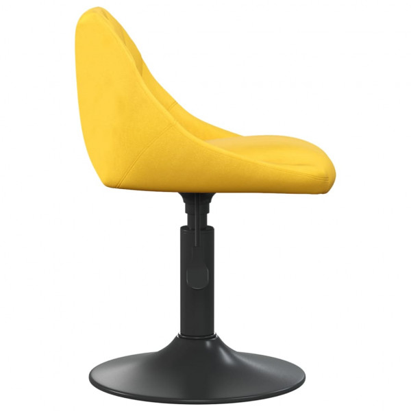 Sillas de comedor giratorias 2 uds terciopelo amarillo mostaza M 4