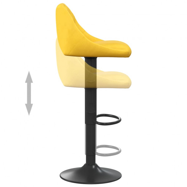 Taburete de cocina de terciopelo amarillo mostaza M 5