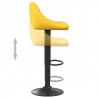 Banco de bar veludo amarelo mostarda 5