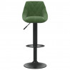 Bancos de bar 2 pcs veludo verde-escuro 3
