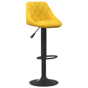 Bancos de bar 2 pcs veludo amarelo mostarda H