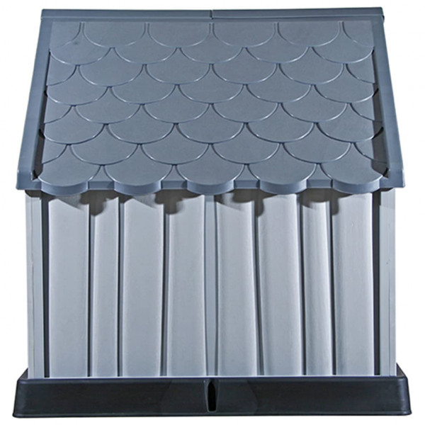 Casota para cão 92x87x91 cm plástico cinzento M 5