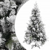 Árvore de Natal c/ flocos de neve e pinhas 225 cm PVC e PE 1