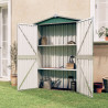 Abrigo de jardim 116x45x175 cm aço galvanizado verde 1