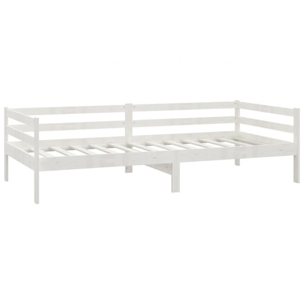 Sofá-cama 90x200 cm madeira de pinho maciça branco M 5