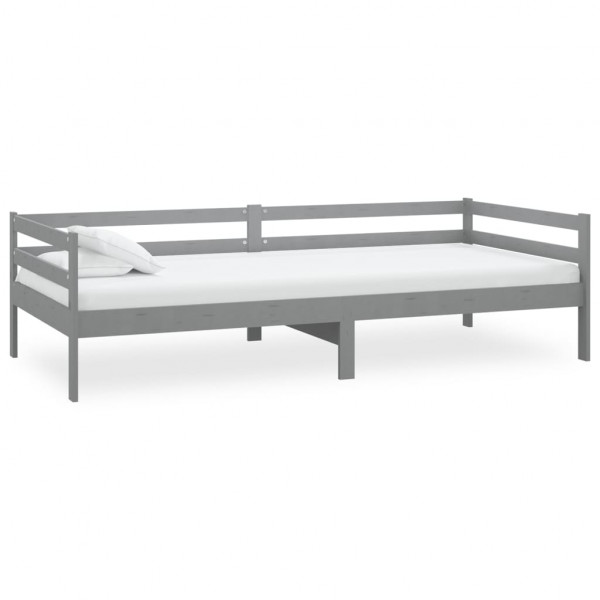 Sofá cama de madera maciza de pino gris 90x200 cm M 2