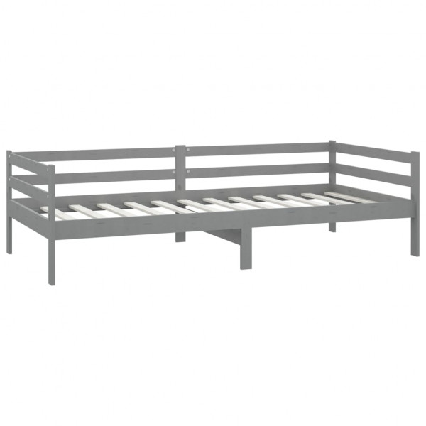 Sofá cama de madera maciza de pino gris 90x200 cm M 5