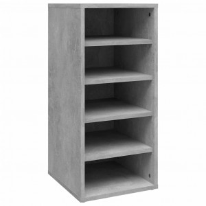 Mueble zapatero madera contrachapada gris hormigón 31.5x35x70cm H