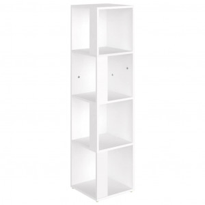 Mueble de esquina madera contrachapada blanco 33x33x132 cm H