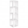 Mueble de esquina madera contrachapada blanco 33x33x132 cm 2