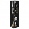Mueble de esquina madera contrachapada negro 33x33x132 cm 4